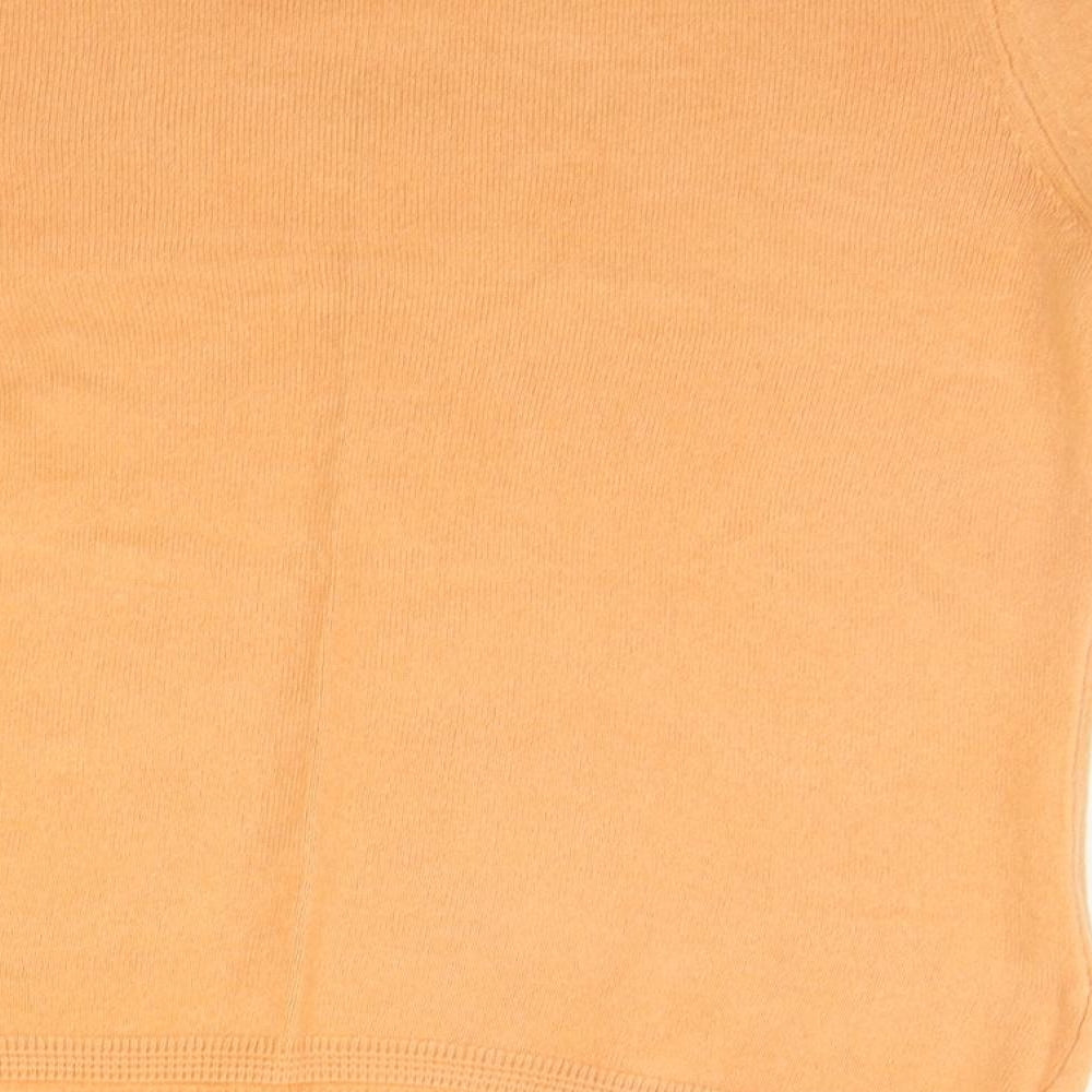 Marks and Spencer Womens Orange Henley Jumper Size 14