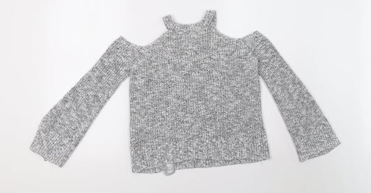 Hollister Womens Grey Knit Pullover Sweatshirt Size XS
