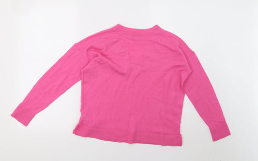 NEXT Womens Pink Knit Pullover Sweatshirt Size 10