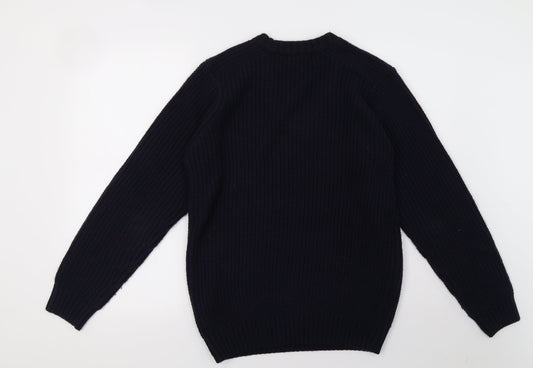 EWM Mens Blue Knit Pullover Sweatshirt Size S