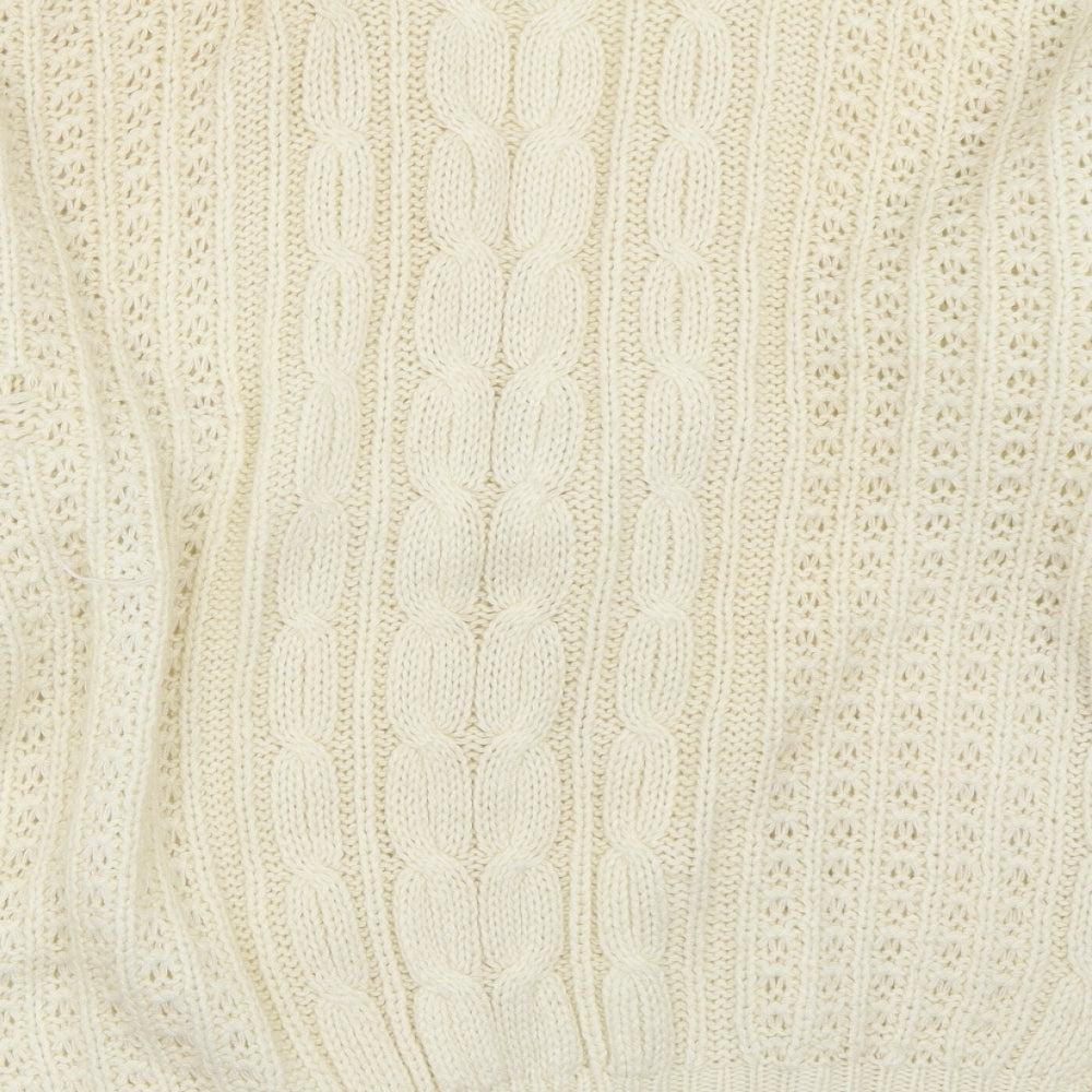 Sanco Womens Ivory Cardigan Jumper Size L