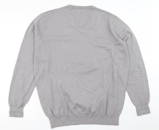 Mirabbo Mens Grey Pullover Jumper Size XL
