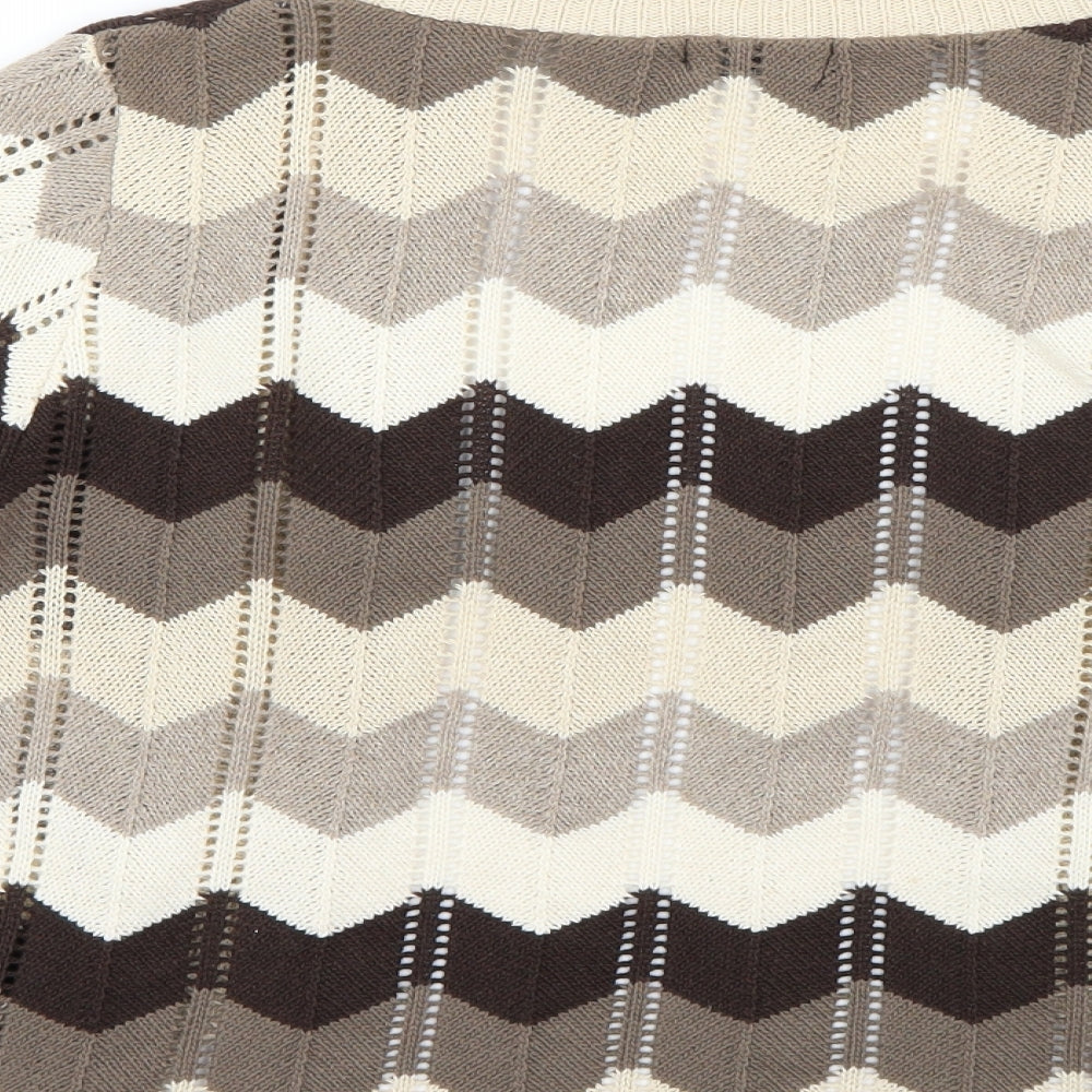 glimpse design Womens Multicoloured Argyle/Diamond Cardigan Jumper Size XL