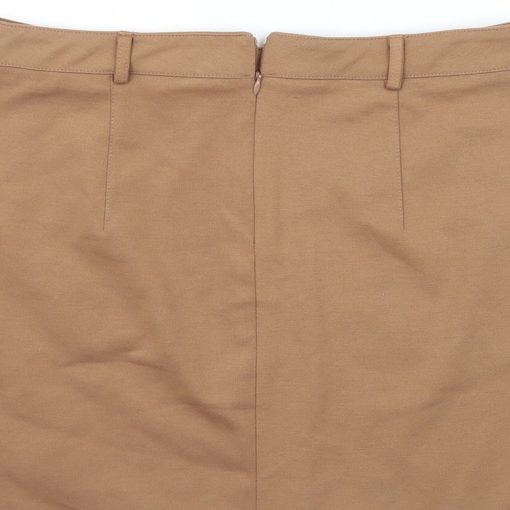 Newlook Womens Beige A-Line Skirt Size 10