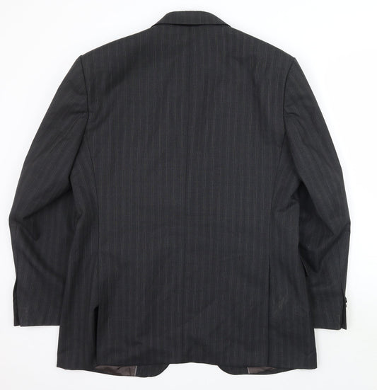 AUSTEN REED Mens Grey Striped  Jacket Suit Jacket Size 40