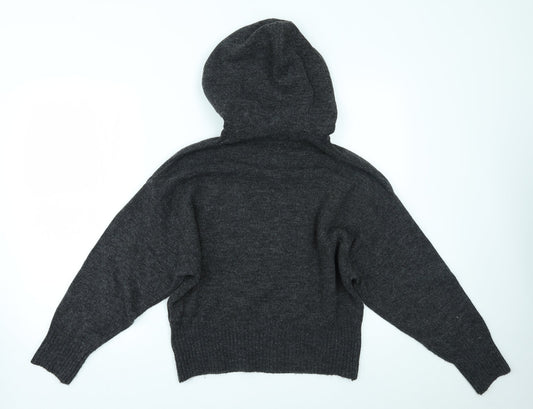 H&M Womens Grey Pullover Hoodie Size S