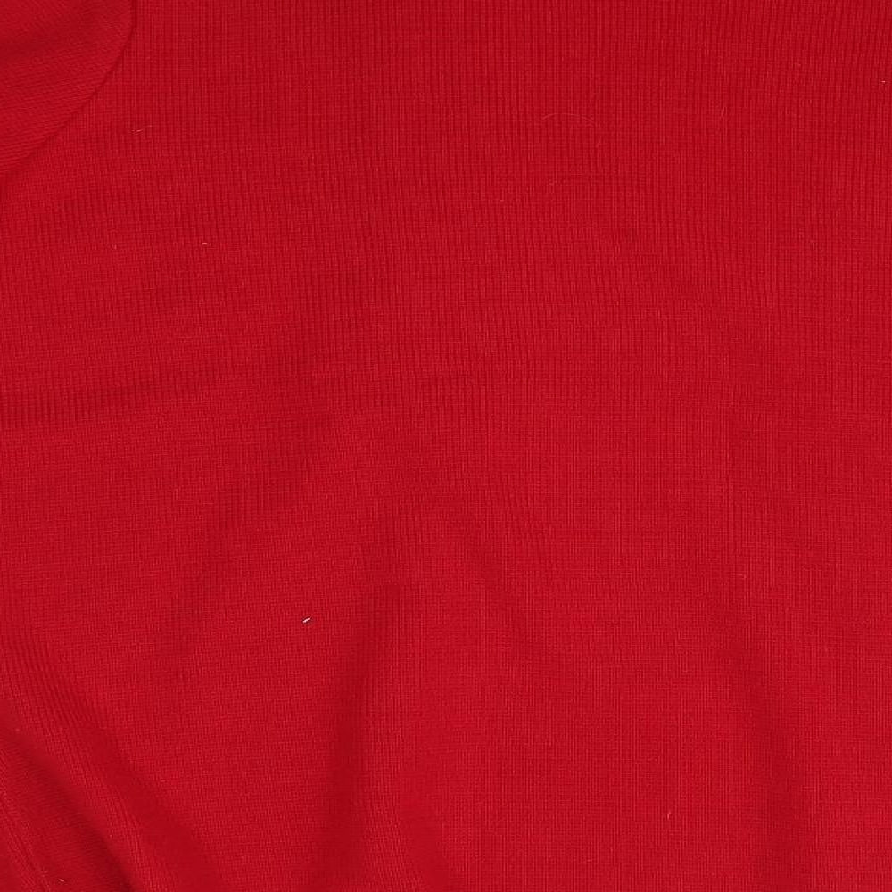 BM Womens Red Cardigan Jumper Size M