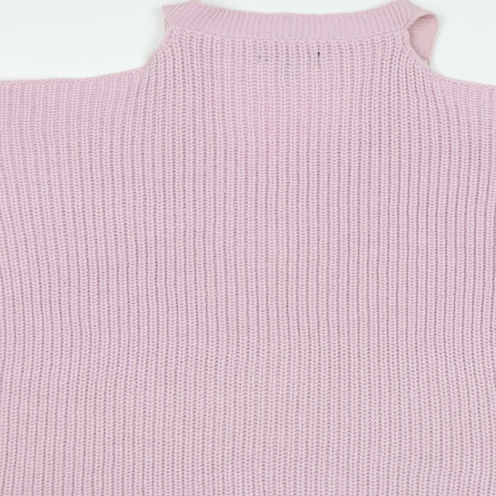 New Look Womens Purple Pullover Jumper Size S