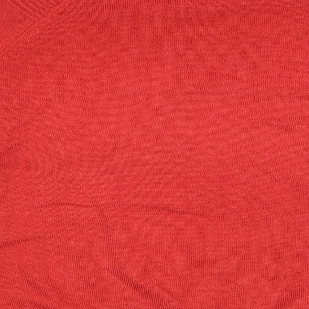 Per Una Womens Red Knit Pullover Jumper Size M