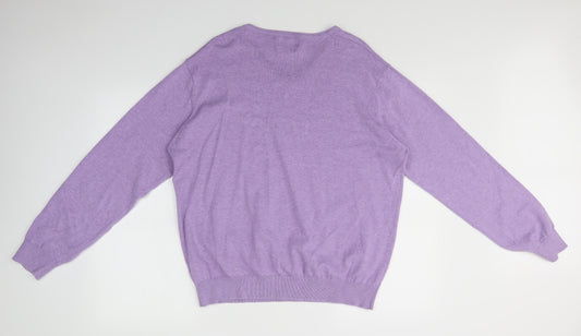 TU Mens Purple Pullover Jumper Size L