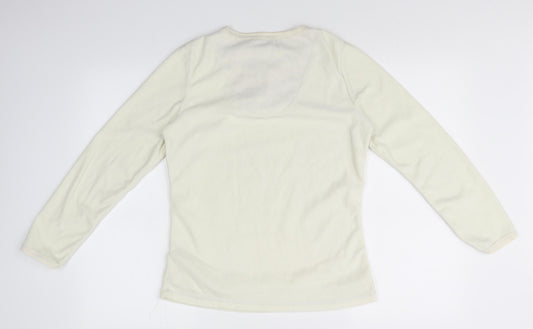 Primark Womens White Solid Top Pyjama Top Size 10