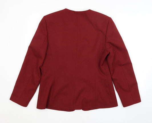 Preworn Womens Red Jacket Blazer