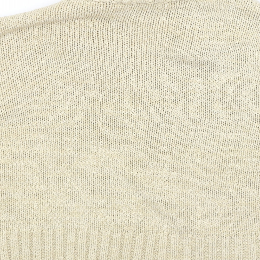 BHS Womens Beige Argyle/Diamond Cardigan Jumper