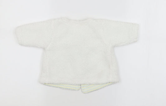 MINIMODE Baby White Cardigan Jumper Size 0-3 Months