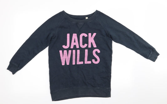 Jack Wills Womens Blue   Pullover Sweatshirt Size 8  - Jack Wills