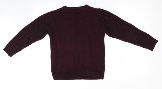 Blackwood Boys Purple Pullover Jumper Size 9-10 Years - Chunky knit