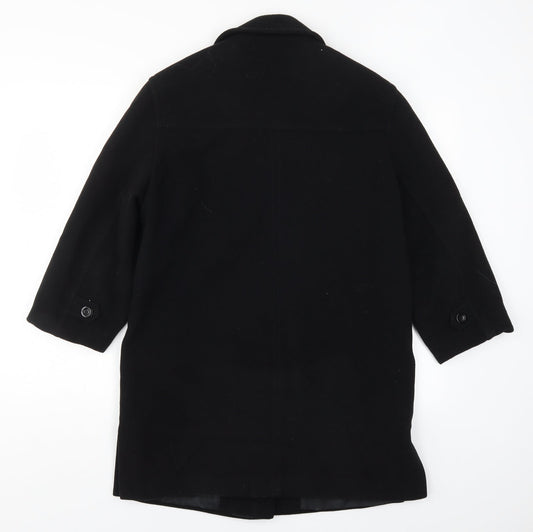 Alex & Co Womens Black Pea Coat Coat Size 8