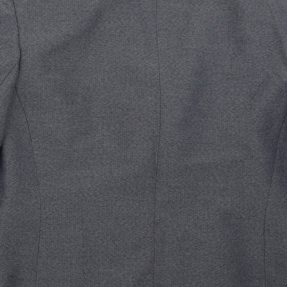 Perrie Womens Blue Jacket Blazer Size 14