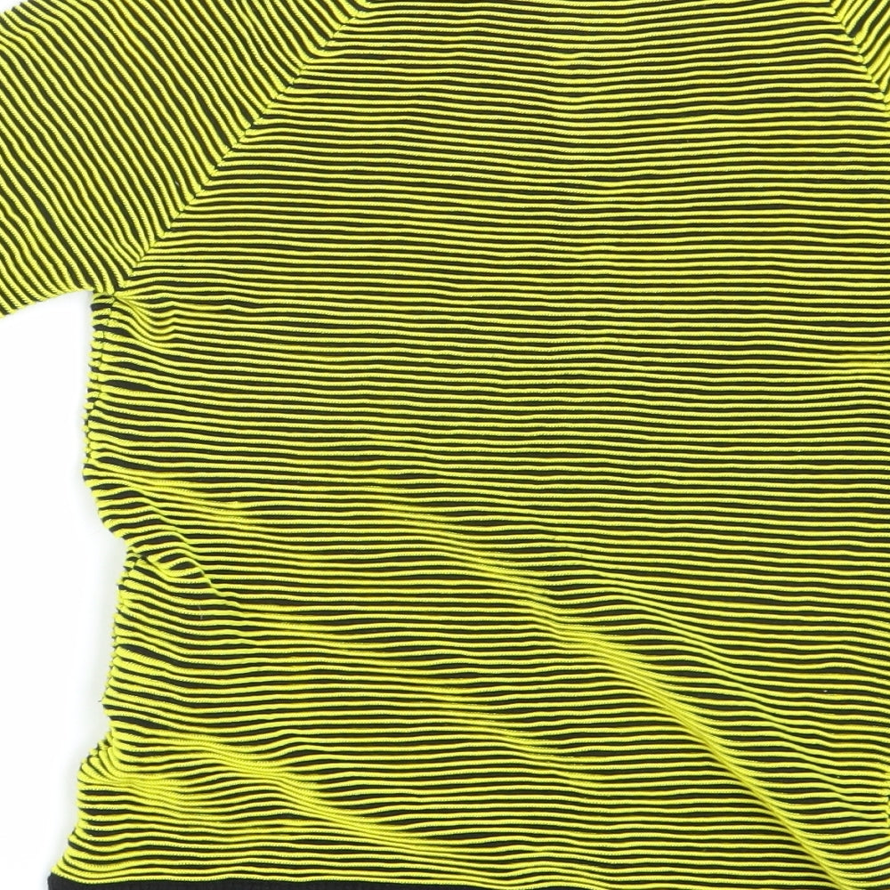 NEXT Womens Yellow Striped Pullover Jumper Size 6
