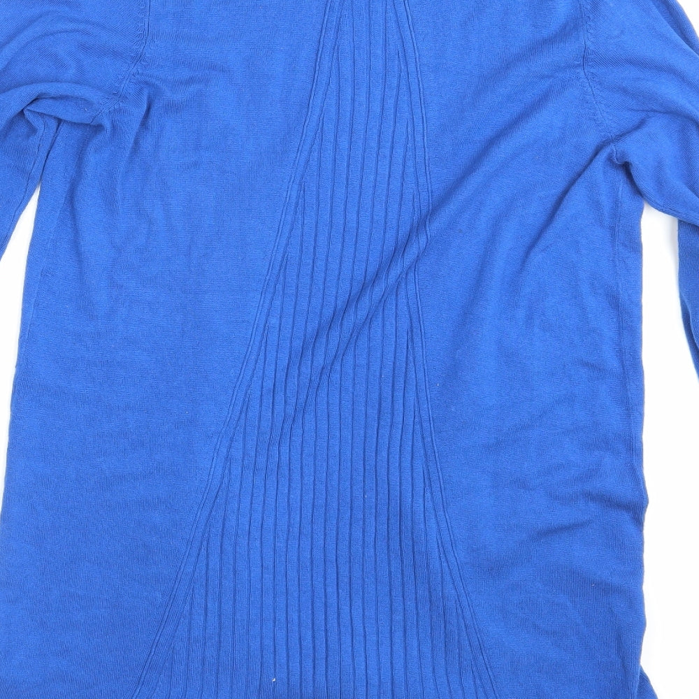 M&S Womens Blue Wrap Jumper Size S