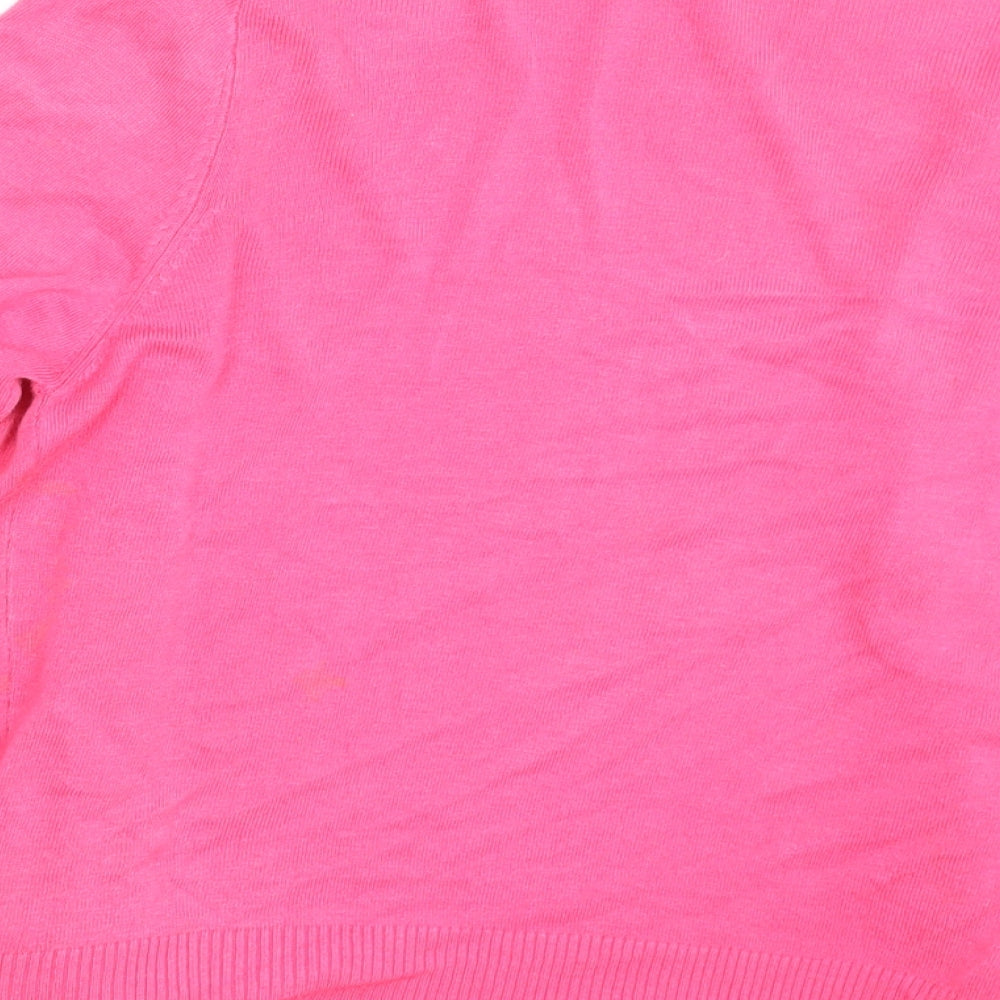Atmosphere Womens Pink Wrap Jumper Size 8