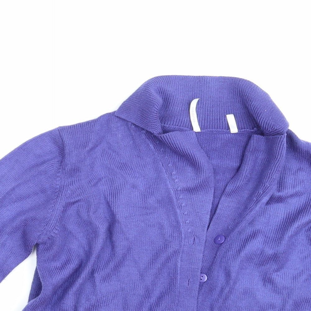 Anthology Womens Blue Cardigan Jumper Size 12