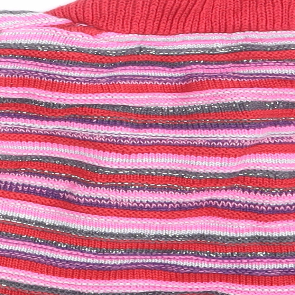 M&S Girls Multicoloured Striped Cardigan Jumper Size 9-12 Months
