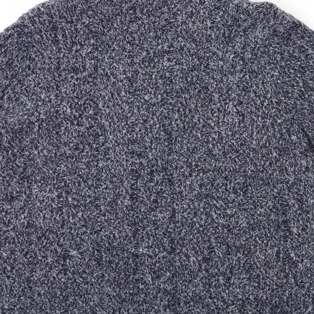 Maine Womens Blue Knit Cardigan Jumper Size 10