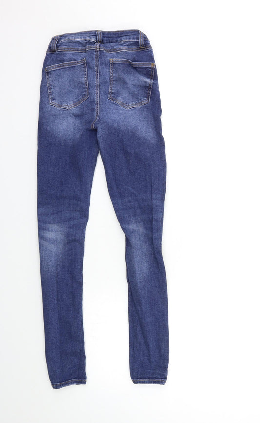 Denim & Co. Womens Blue Denim Skinny Jeans Size 4 L27 in