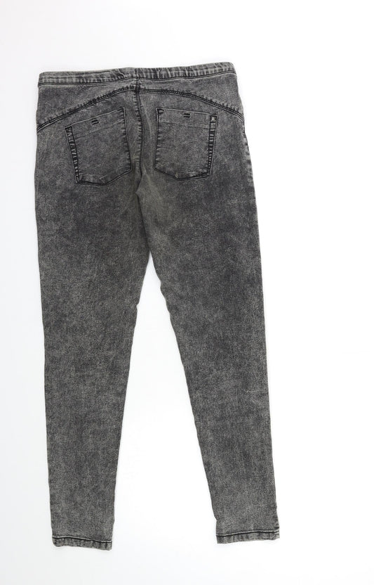 Denim & Co. Womens Grey Denim Jegging Jeans Size 12 L28 in