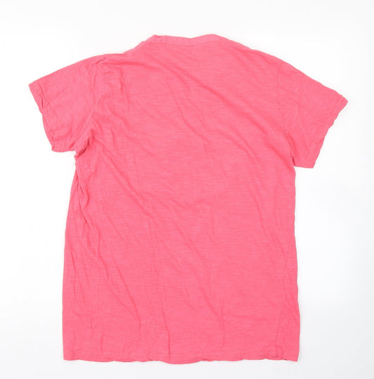 Isle Womens Pink Basic T-Shirt Size M
