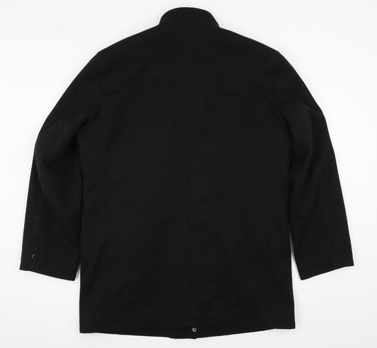 Tom English Womens Black Pea Coat Coat Size L