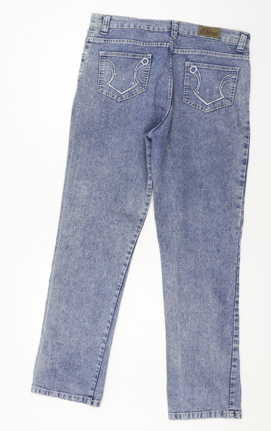 Britios Womens Blue Denim Straight Jeans Size 36 in L29 in