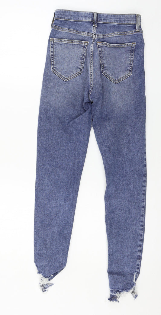 Topshop Womens Blue Denim Skinny Jeans Size 26 in L30 in