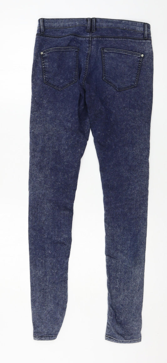 Topshop Womens Blue Denim Skinny Jeans Size 28 in L34 in