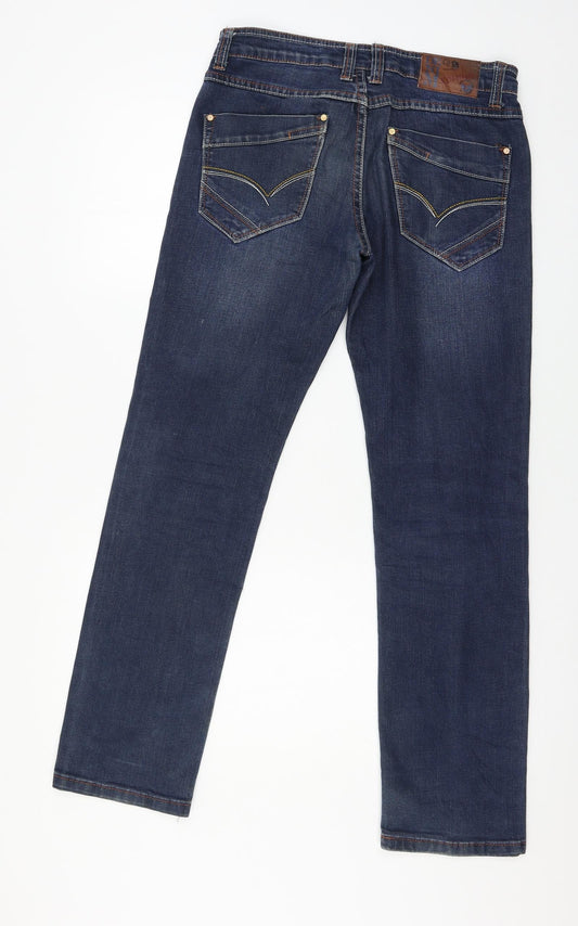 Komino Mens Blue Denim Straight Jeans Size 28 in L31 in