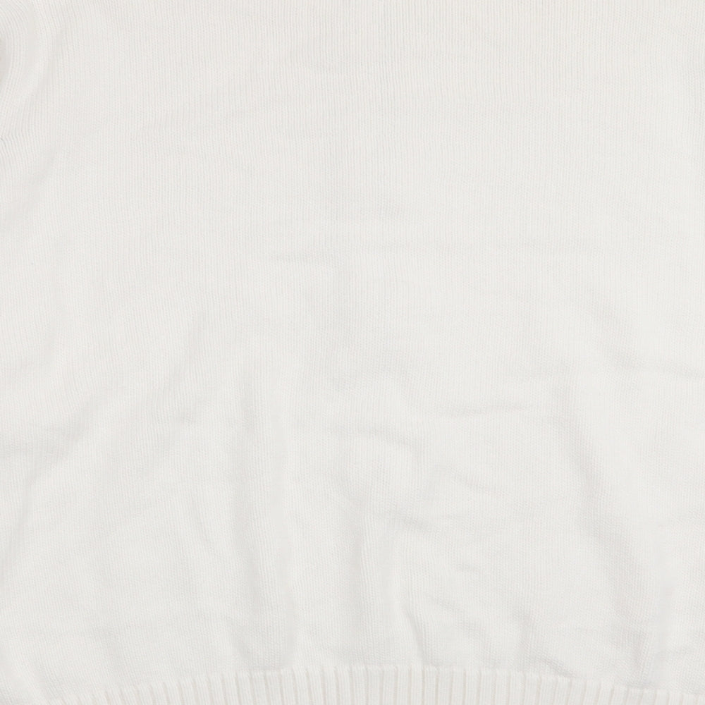 Jumper Womens White Full Zip Jumper Size XL