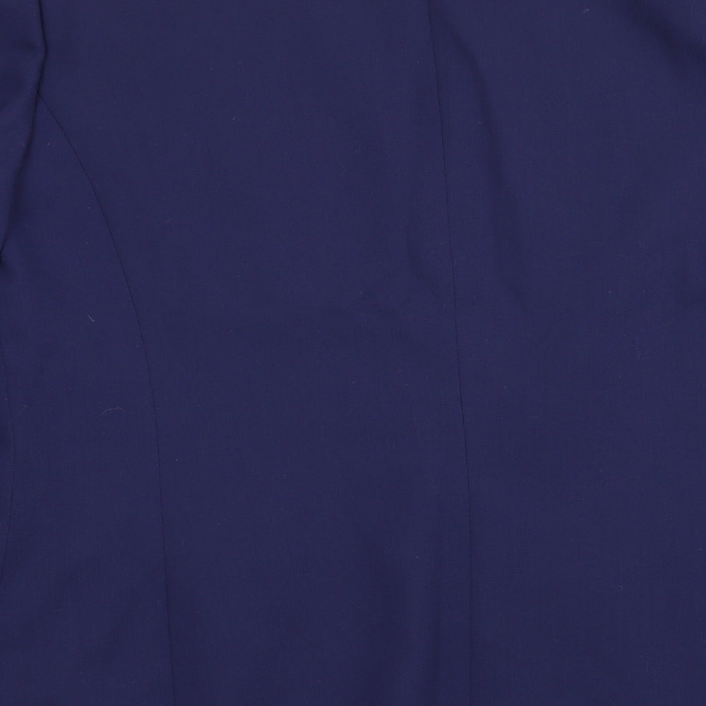 Bianca Womens Blue Jacket Blazer Size 12