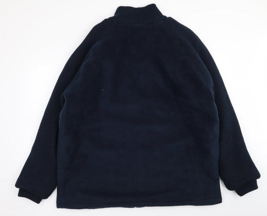 Tom Hagan Mens Blue Full Zip Jumper Size XL