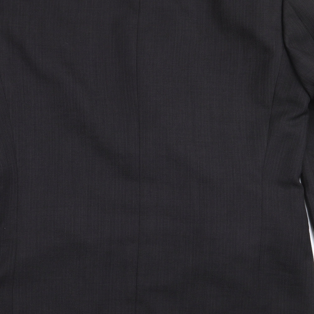 zantos Mens Black Striped Jacket Blazer Size 38
