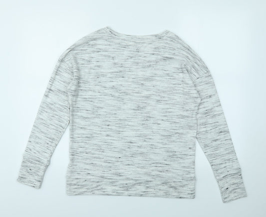 M&S Womens Grey Basic T-Shirt Size 8