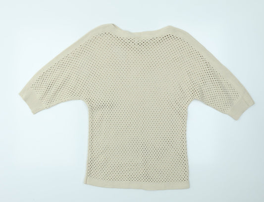 Body Flirt Womens Beige Basic T-Shirt Size S