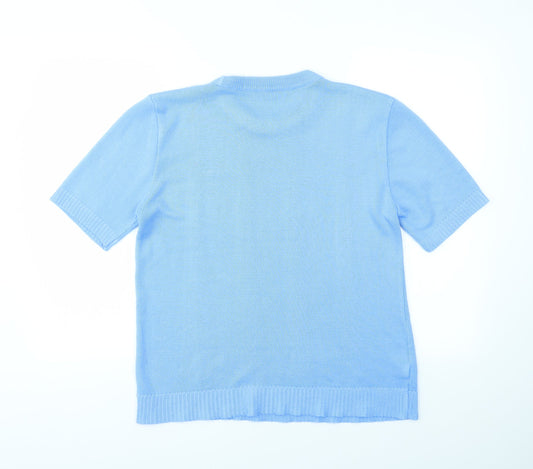 Preworn Womens Blue Basic T-Shirt Size S