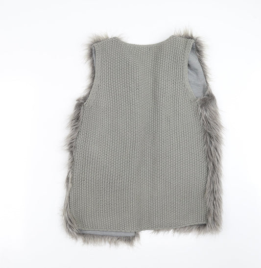 Primark Womens Grey Knit Gilet Jacket Size S