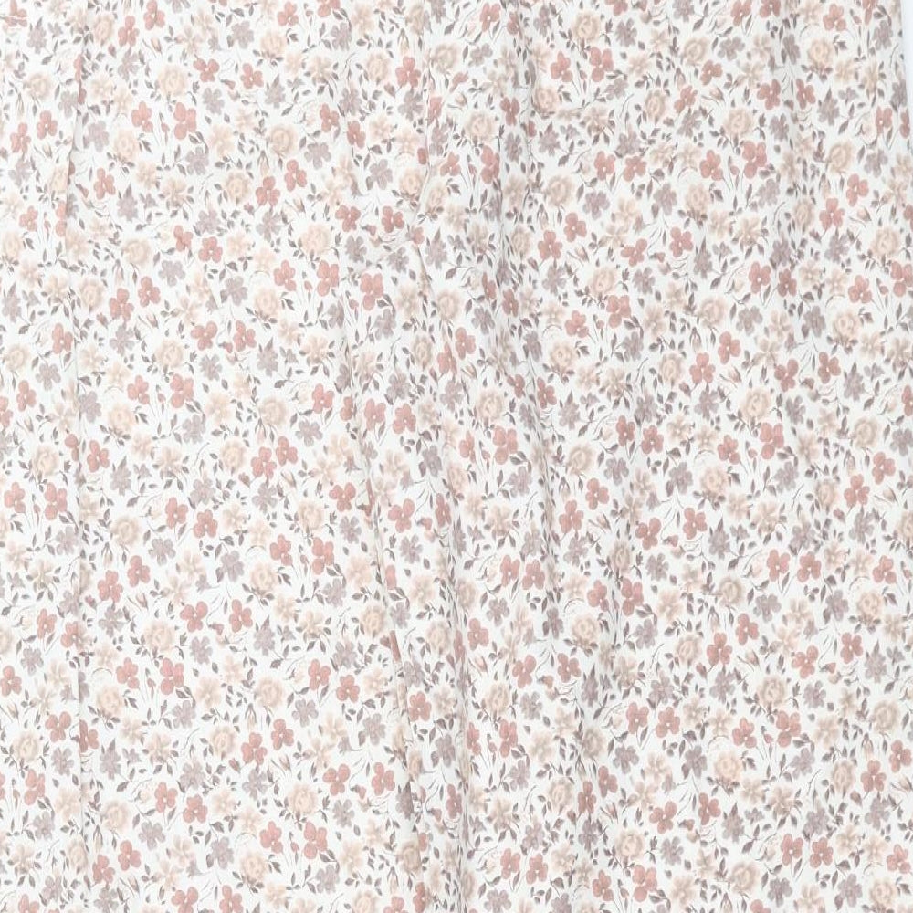 Preworn Womens Ivory Floral Cropped Trousers Size 32 in L25 in