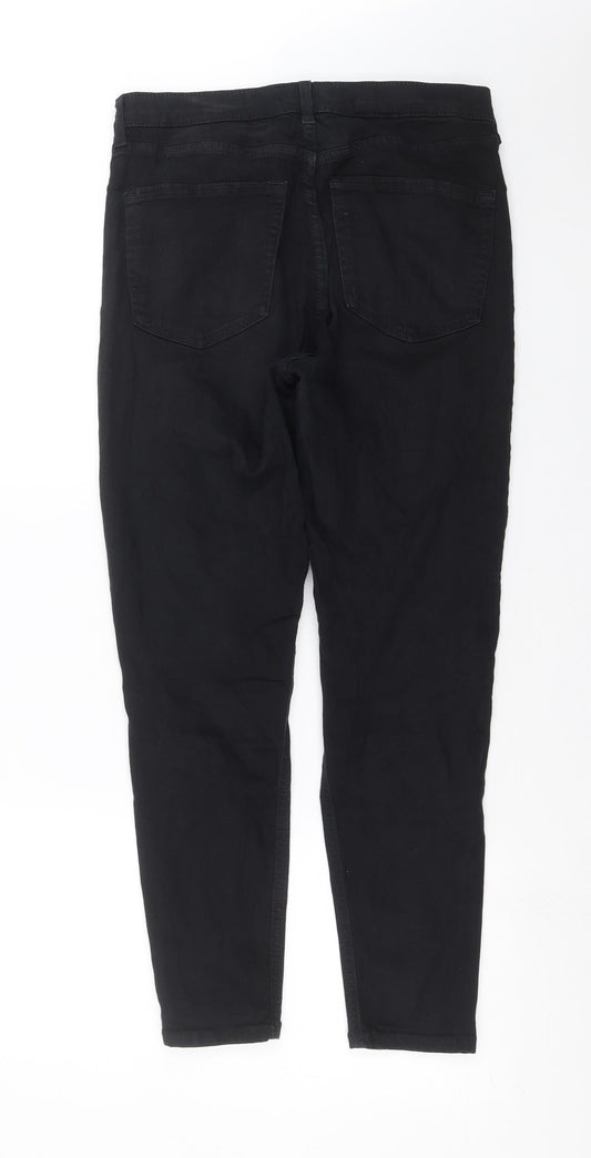 Topshop Womens Black Denim Skinny Jeans Size 30 in L27 in
