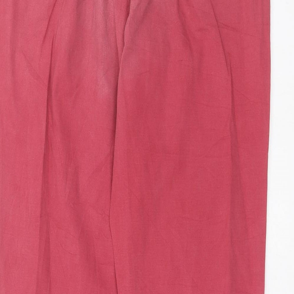 H&M Womens Pink Chino Trousers Size 8 L27 in