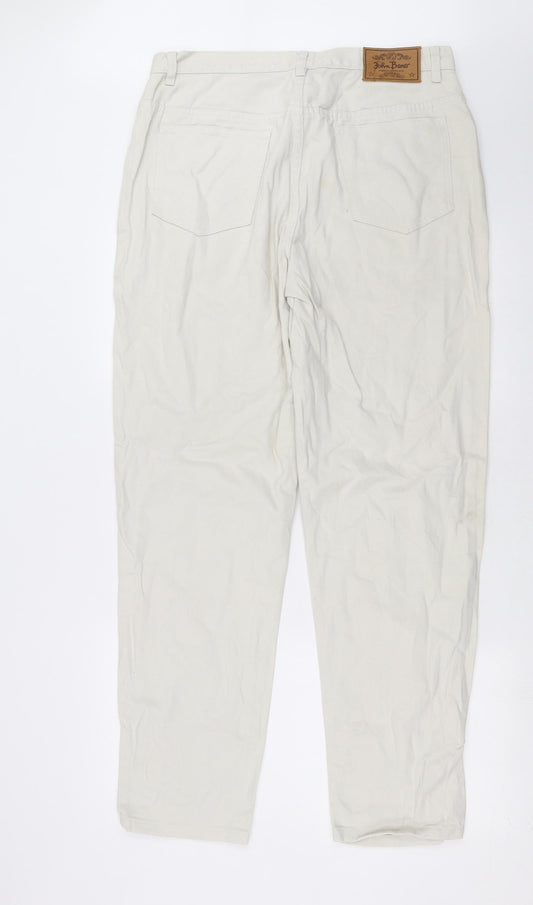 John Boner Womens Beige Denim Straight Jeans Size 20 L32 in