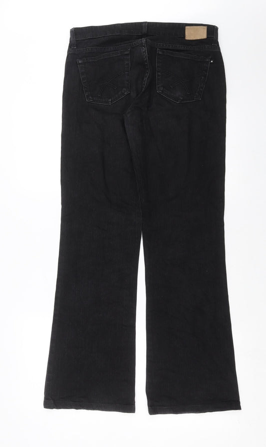 BIG STAR Womens Black Denim Straight Jeans Size 32 in L31 in