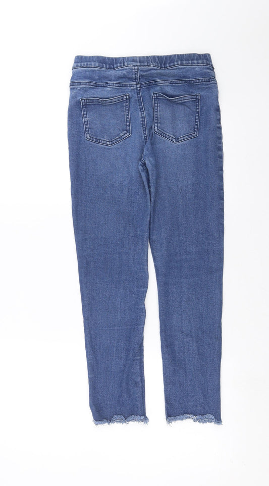 Primark Girls Blue Denim Jegging Jeans Size 11-12 Years - Distressed hem